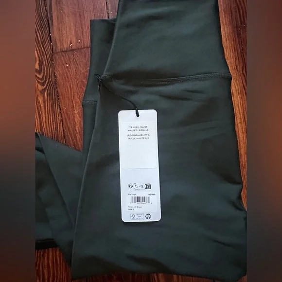 NWT ALO Yoga 7/8 High-Waist Airlift Legging in Charcoal Green - Picture 5 of 9